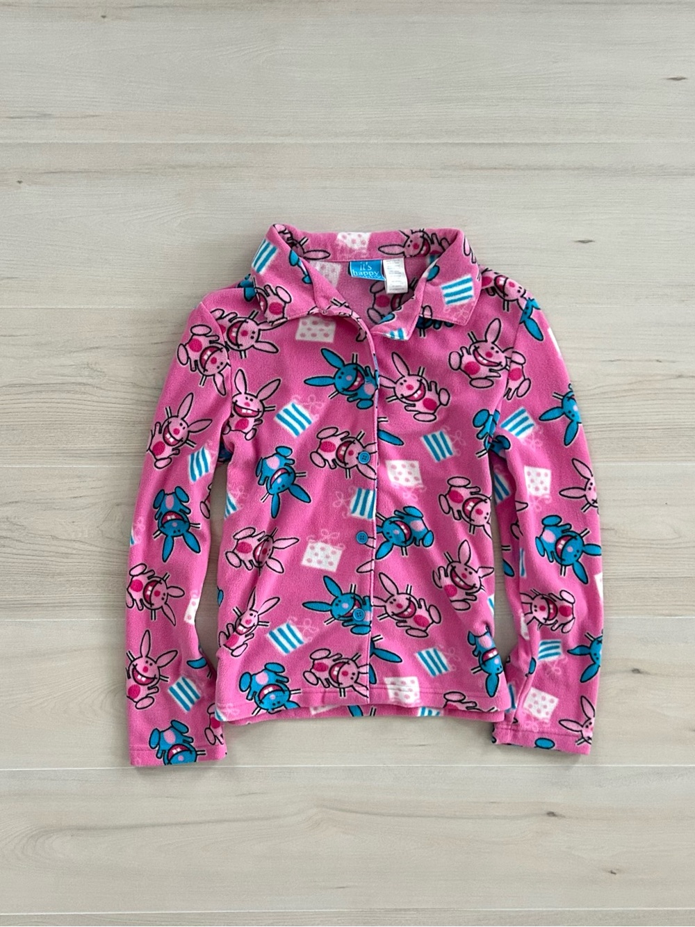 y2k happy bunny fleece pajama top